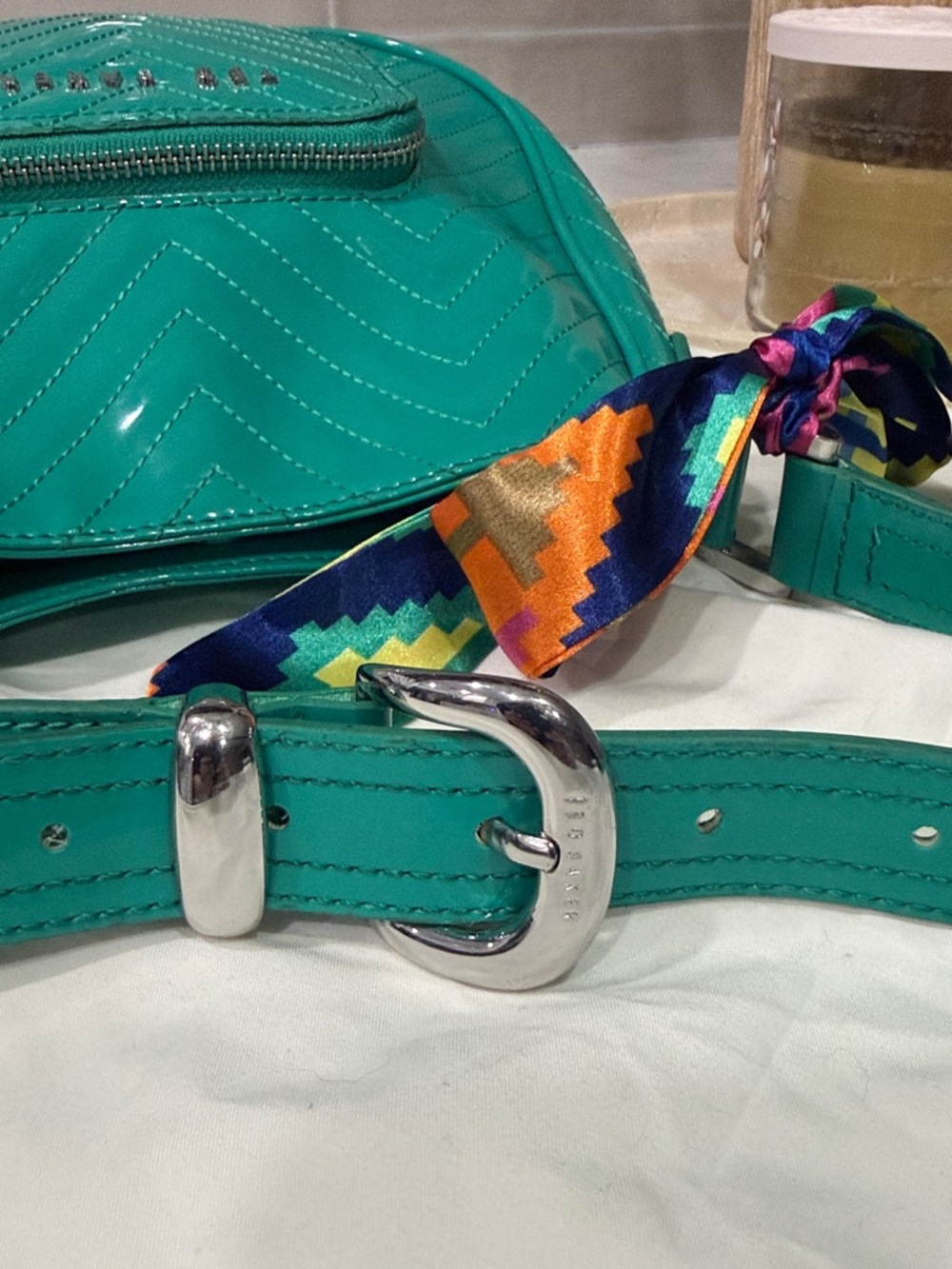Ted Baker Teal Quilted Crossbody Bag - Picture 5 of 10